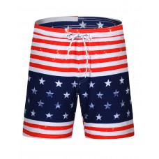 Mens Swim Trunks with Pockets Beach Swimwear Quick Dry Long Elastic Waistband Board Shorts Bathing Suits Holiday-SK04